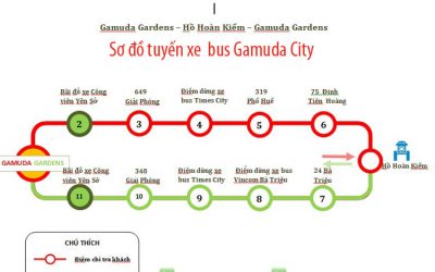 Xe BUS dự án Gamuda Gardens phục vụ cư dân miễn phí